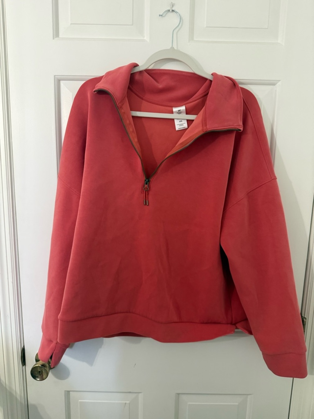 Women's Coral Quarter-Zip Pullover Sweater